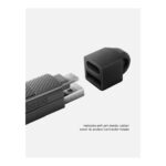 bazic GoCharge 4in1 AluCable 60W Interchangeable Aluminum Fast Charging And Data Sync Cable 100CM Black - تصویر 3
