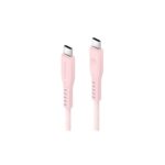 ENERGEA USB-C Cable Flow 240W 5A USB-C to USB-C Fast Charging Cable 150CM - Pink - تصویر 2