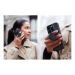 UNIQ GripFit 360* Rotatable RingStand Magnetic Leatherette Grip and Aluminium RingStand POP.GRIP.STAND - Carbon Black - تصویر 4