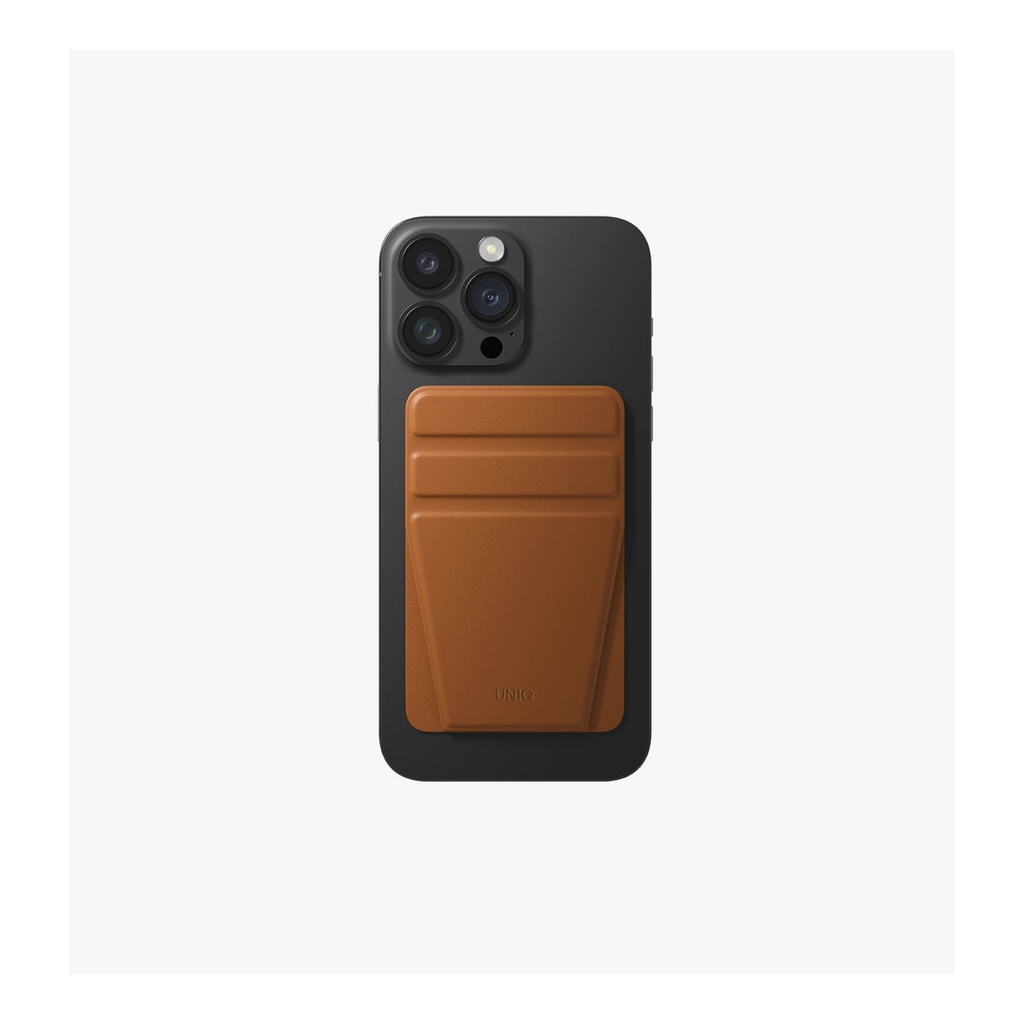 LYFT20Brown8886463677742.jpg Uniq Lyft Magnetic Snap-On Stand And Card Holder Nautical Brown - تصویر 1