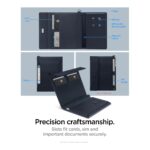 Spigen Case (Coque) Passport with Travel items Anti RFID-Hacking AFA08721 Navy Blue - تصویر 15