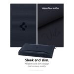 Spigen Case (Coque) Passport with Travel items Anti RFID-Hacking AFA08721 Navy Blue - تصویر 19