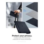 Spigen Case (Coque) Passport with Travel items Anti RFID-Hacking AFA08721 Navy Blue - تصویر 20