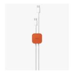 Uniq Pod Cable Organization Buttons Pack With Reusable Adhesive x8 Buttons Deep Orange