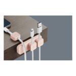 Uniq Pod Mag Magnetic Cable Organization Buttons Pack With Base Bundle Dark Pink - تصویر 2