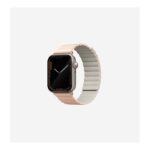Uniq Revix Reversible Magnetic Apple Watch Strap 45/44/42mm (Pink/Beige) - تصویر 2