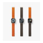 Uniq Revix Reversible Magnetic Apple Watch Leather 49/45/44/42mm Saffron Orange/Khaki - تصویر 2