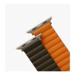 Uniq Revix Reversible Magnetic Apple Watch Leather 49/45/44/42mm Saffron Orange/Khaki