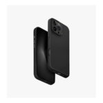UNIQ Lyden iPhone 16 Pro DUO Series Protective Vegan Leather Case With Aluminum Camera Bazel 2.5m Drop Test - Black