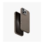 UNIQ Lyden iPhone 16 Pro Max DUO Series Protective Vegan Leather Case With Aluminum Camera Bazel 2.5m Drop Test - Flint Grey