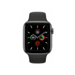 AppleWatch Series 5 44mm Space Gray Aluminium Case Black Sport Band MWVF2FD/A