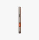 UNIQ Lyden iPhone 17 Pro Max DUO Series Sleek Leatherette Case With Reinforced Aluminum Camera Bezel 2.5m SGS Drop Test - Flame Orange/Flint Grey - تصویر 4
