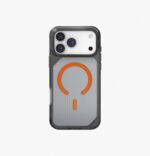 UNIQ iPhone 17 Pro Max Case Combat Active with 3-Tire Shocksorb Bumper - Rugged Protective Case with Triple-Layer Impact Shield - Premium Wrist Strap Included - Frost Smoke/Orange - تصویر 5